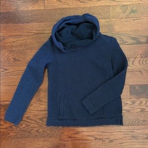 Navy J. Crew Better Sweater Cowl Neck Sweatshirt